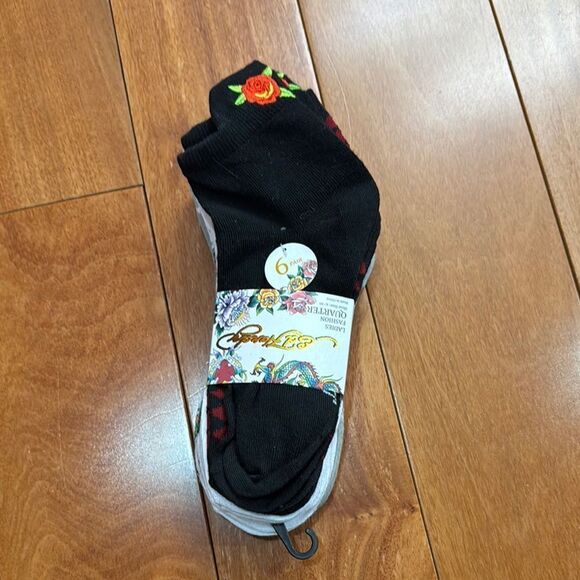 NWT Ed Hardy Graphic 6 Packs Socks - Picture 1 of 7